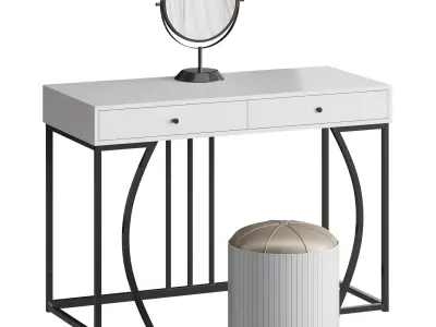 Coiffeuse avec tiroirs Nureen 3D model