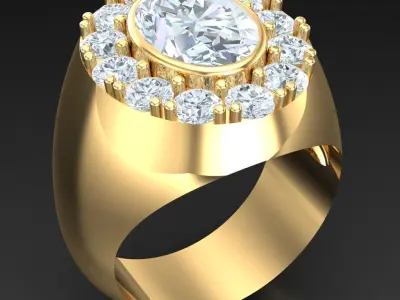 Luxury Men Rings Designs 4MR096 3D print model
