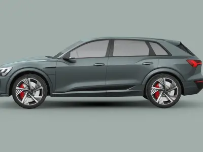 Audi Q8 e-tron Low-poly 3D model