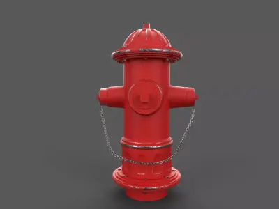 Fire Hydrant Low-poly 3D model Low-poly 3D model
