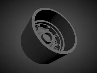 Mugen CF48 scalable and Printable rim 3D print model