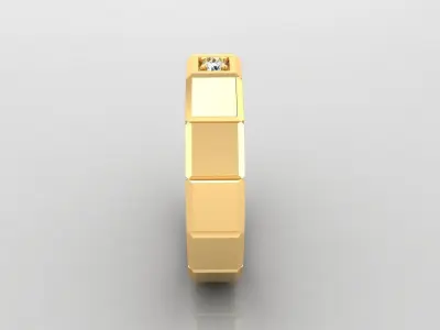 Ring M22 The luxury female ring with gem wedding 3D print model