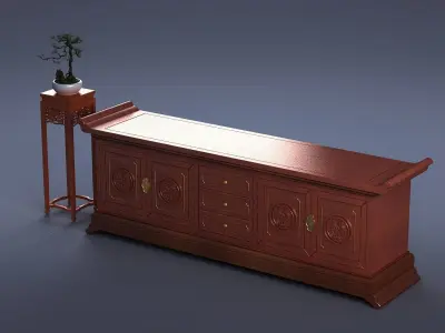 cabinet cabinet wardrobe sofa bed table bookshelve 3D model