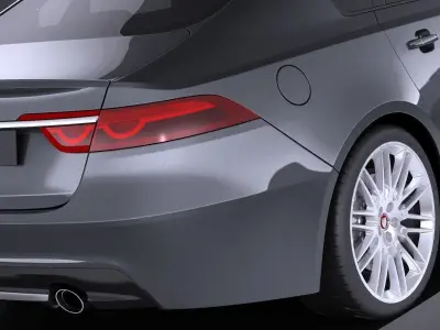Jaguar XF 2017 bixenon VRAY 3D model