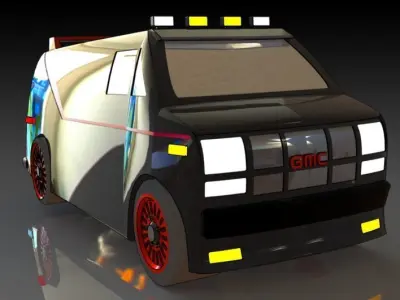 GMC Vandura A Team Van Free 3D print model