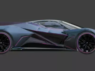 Elite Performance Wide Body Hypercar 3D Model Low-poly 3D model