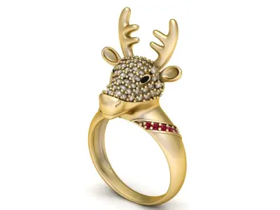 deer ring 3D print model