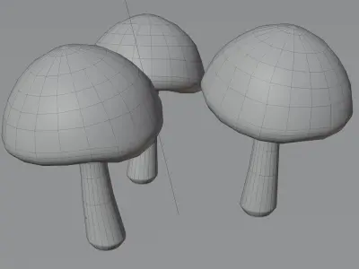 mashroom group of mushrooms Free low-poly 3D model