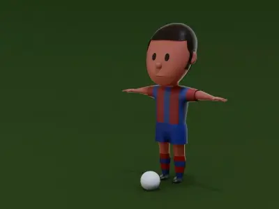 Football  Player Mini Free 3D model
