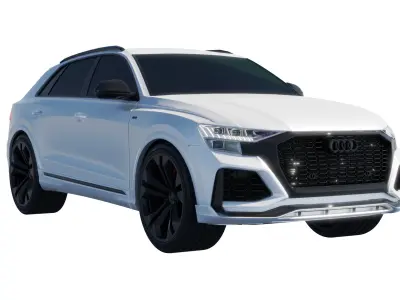 Car Rigged - Audi RS Q8 3D model
