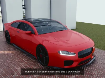 BLENDER EEVEE Brandless 20 car collection volume 2 3D Model Pack