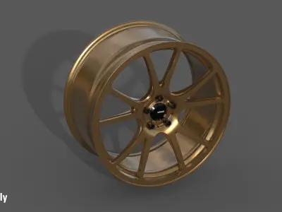 Konig Freeform 18x8 PCD 5x100 Rim Low-poly 3D model