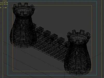 Game main city - Tower 3D model