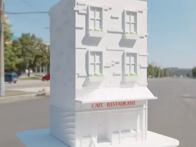 cafe-restaurant free Free 3D model