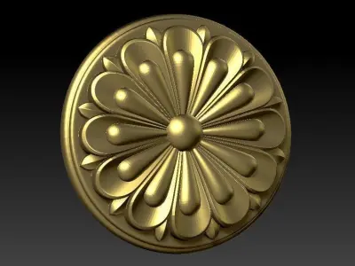 pattern CNC gold-plated sculpted wooden frame pattern 3D model  3D model