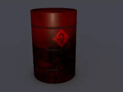 Oil Drum Low-poly 3D model