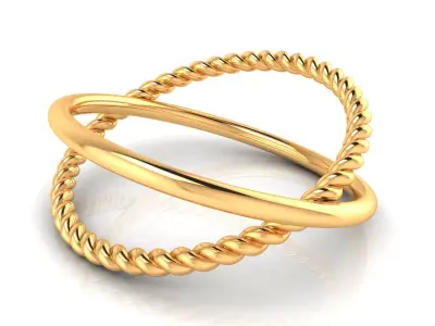 Ring M165 The luxury female abstract ring wedding 3D print model