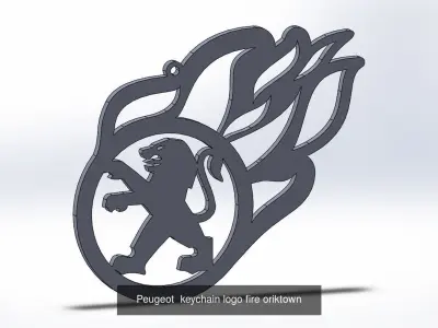 Peugeot keychains 3D Model Pack