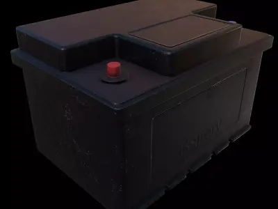 Realistic Car Battery PBR Low-poly 3D model