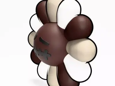 Travis Scott x Takashi Murakami Flower toy 3D print model