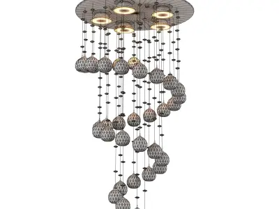 SEFINN FOUR K9 Crystal Chandelier 3D model