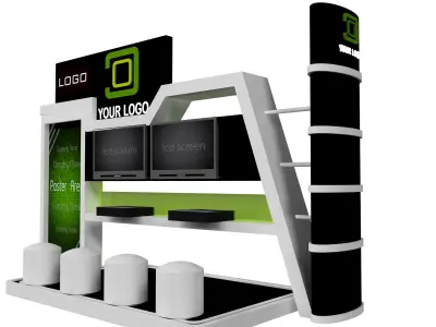 Booth Exhibition Stand a443d 3D model