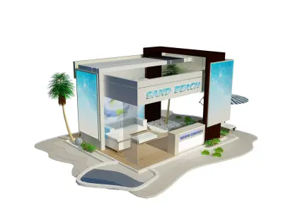 Booth Exhibition Stand a423 3D model