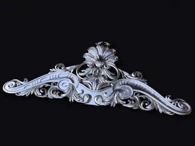 Central decor ornament for furniture 3D model 960