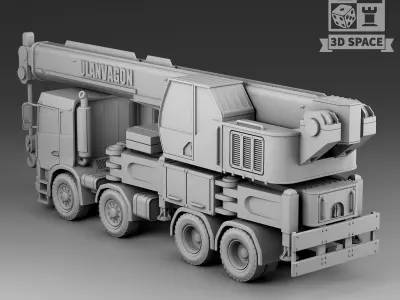 truck crane 3D print model
