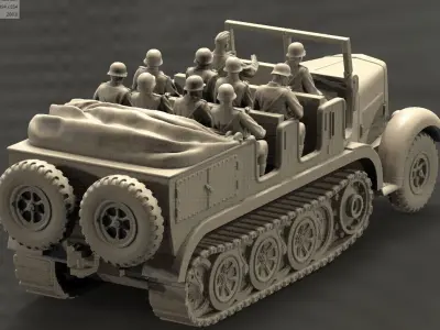 sd kfz 7 1  3D print model