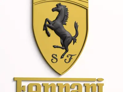 Ferrari Logo 02 3D print model