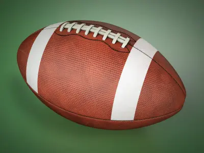 American Football Ball 3D model get