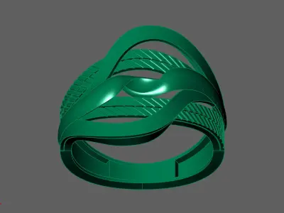 Plain Ring Women Ready STL 3DM Models Womens Rings 3D models 3D print model 7