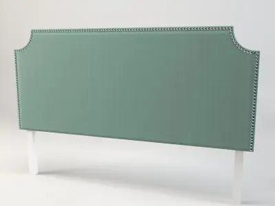 nailhead - headboard - king size headboard - modern headboard Low-poly 3D model