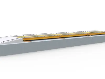 Truck Scales  or Railroad Track Scales and Floor Scales  3D model