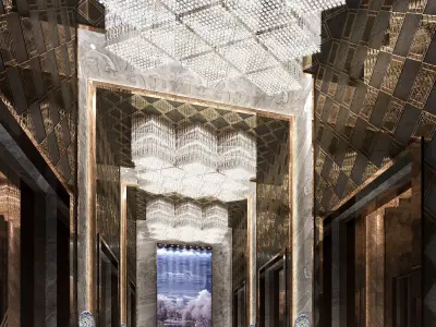 hotel lift lobby 3D model