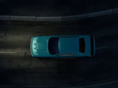 Realistic Racing Blue Car  Low-poly 3D model