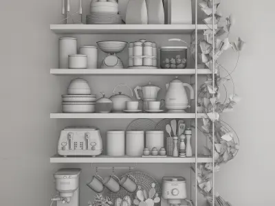 Kitchen accessories 009 3D model