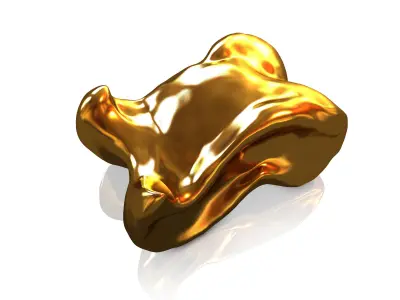 Golden Asyk - Sheep Foot Bone 3D model