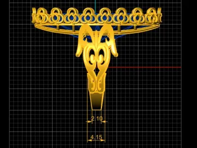 LUXURY ORIGINAL RUBY RING 3D PRINTABLE MODEL 3D print model