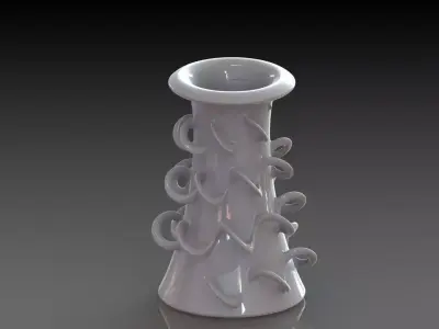 Piroul vase with swirls Free 3D model