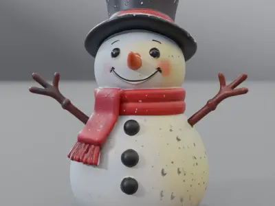 snowman 3D model