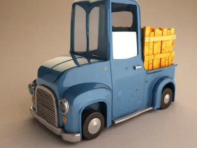 Truck cartoon 3D model