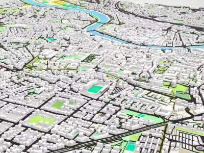 Cityscape Pisa Tuscany Italy 3D model