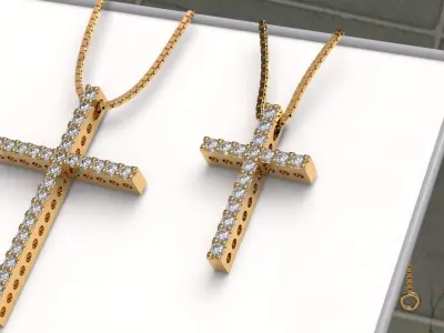 FEMALE  CROSS  PENDANTS  3D print model
