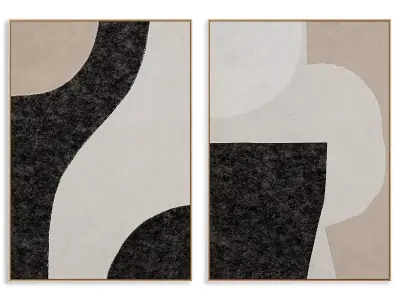 Abstract Painting Frame set 3D model 205