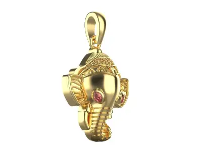 elephant ganesha pendant 3D print model