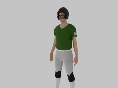 American Football Player  Low-poly 3D model purchase