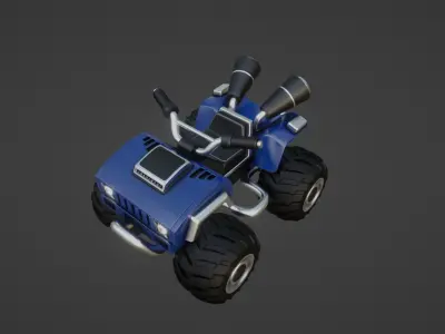 Racing Kart  Low-poly 3D model