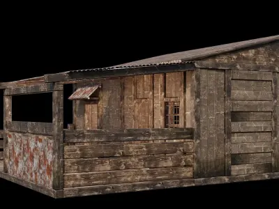 Medieval Houses 70- 4K Textures Game Ready Low-poly 3D model
